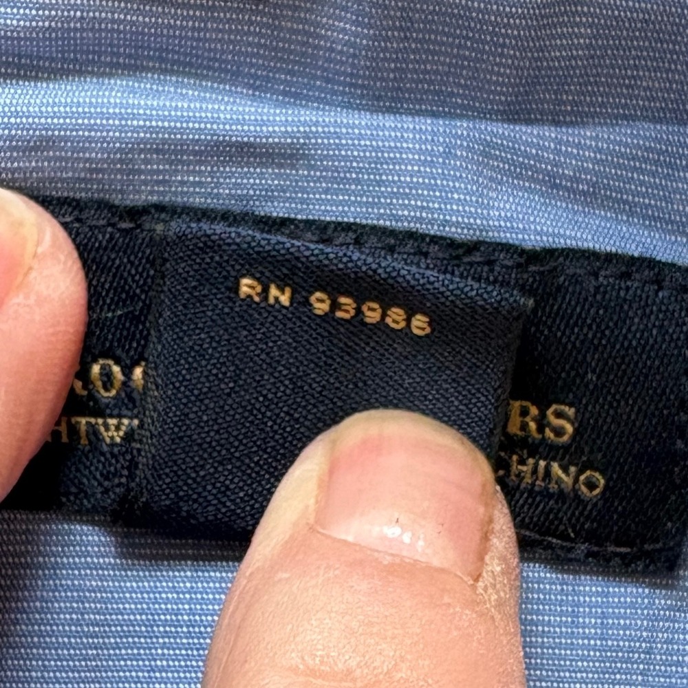 Brooks Brothers Clark Fit Lightweight Advantage Chino Navy Blue Mens 40x30 - Picture 5 of 8